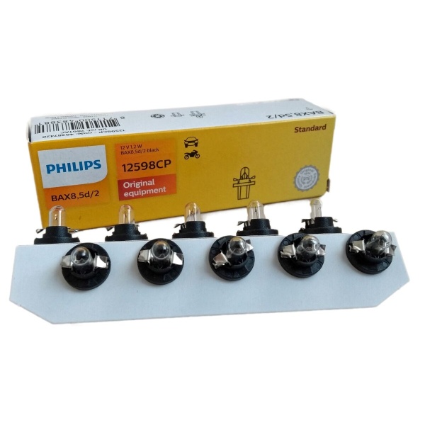 Set 10 Buc Bec Philips BAX8.5D 12V 1.2W 12598CP